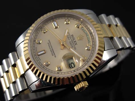 rolex president two tone|used rolex presidential day.